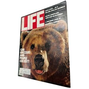 Vintage LIFE Magazine August 1984 Grizzly Bear Cover Elvis Hawaii Beirut History
